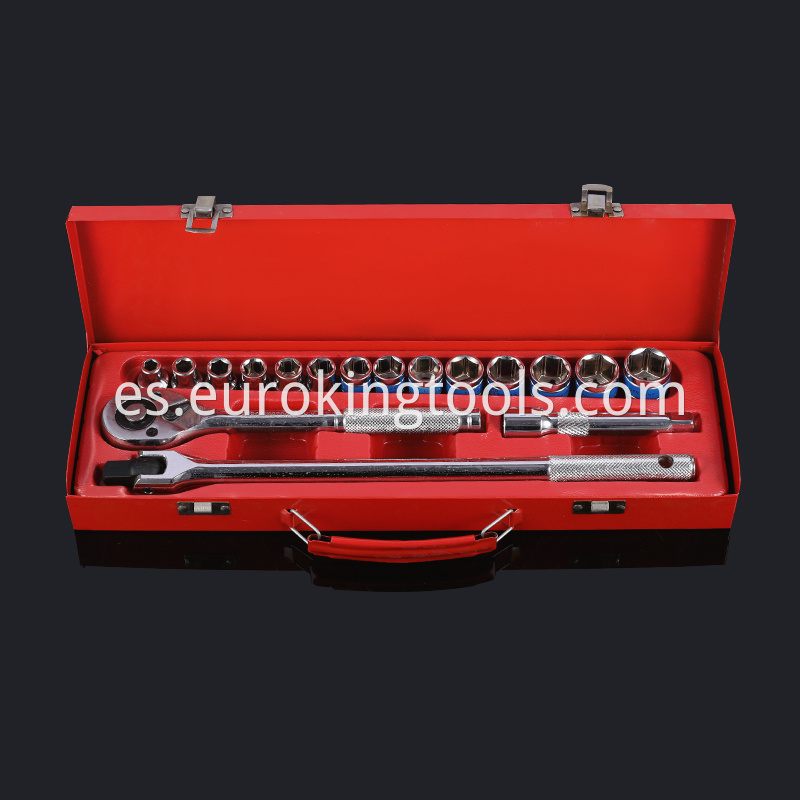 17PCS 1/2" Dr. Metric Hand Socket Set